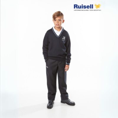 Suéter cuello de pico algodón. Hijas de Cristo Rey. Uniformes Escolares
