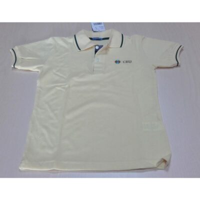 Polo granito maga corta color. Colegio CEU.