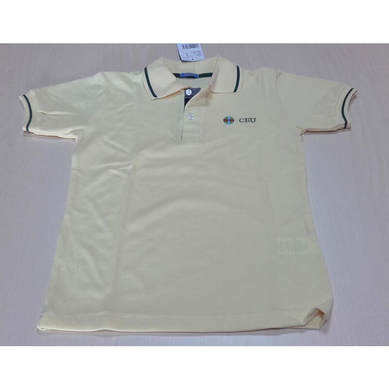 Polo granito maga corta color. Colegio CEU.