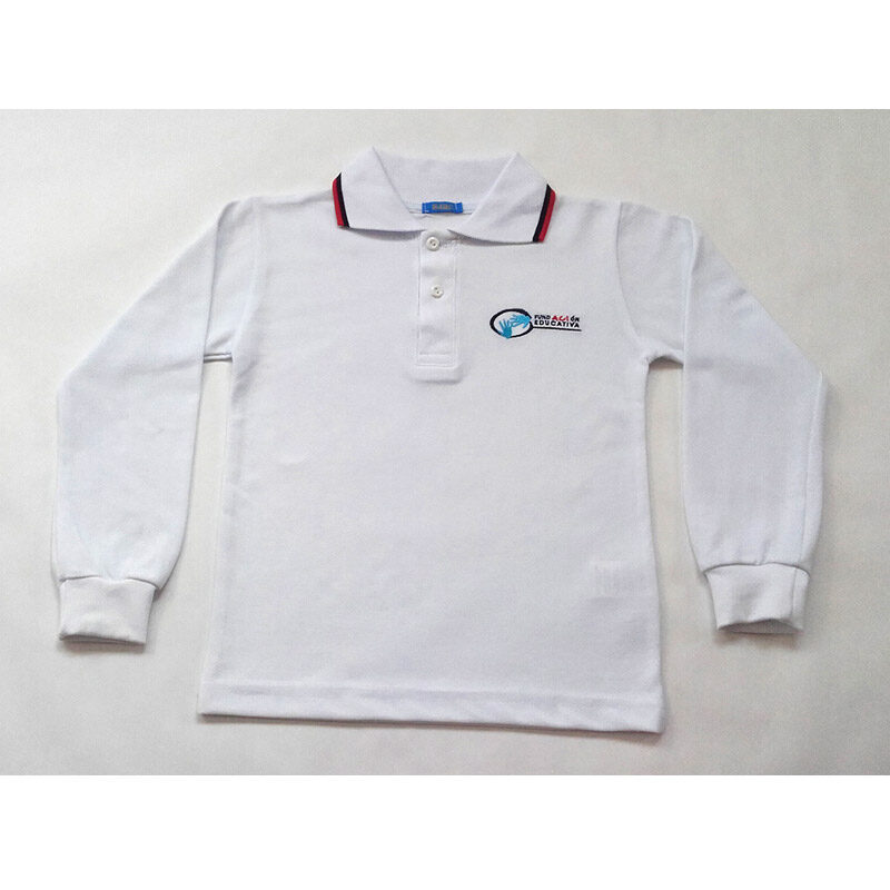 Polo granito manga larga. Colegios ACI. Uniformes Escolares.