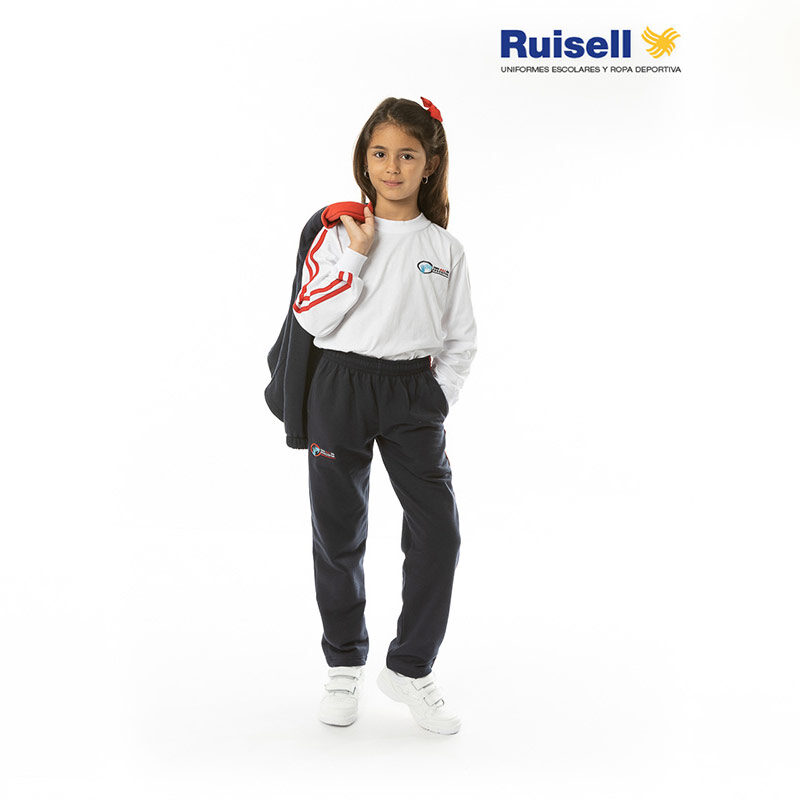 Camiseta de manga larga blanca. Colegios ACI. Uniformes Escolares.