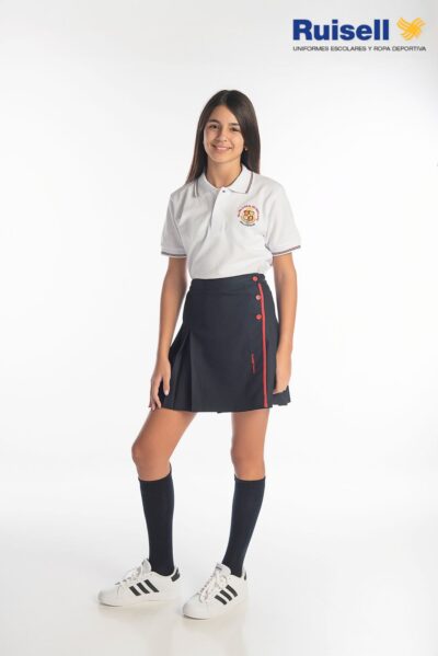 Falda plisada tejido liso