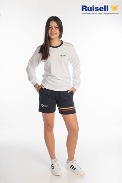 Camiseta c-rdo ml, 50%pol/50%alg. Bordado y serigr.