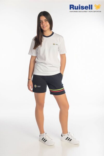 Camiseta c-rdo mc, 50%pol/50%alg. Bordado y serigr.